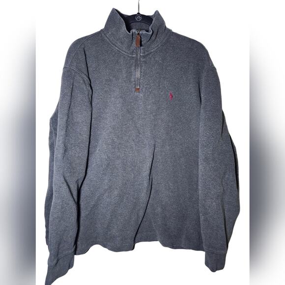 Polo Ralph Lauren Gray Quarter Zip Pullover Size XL - Picture 1 of 11